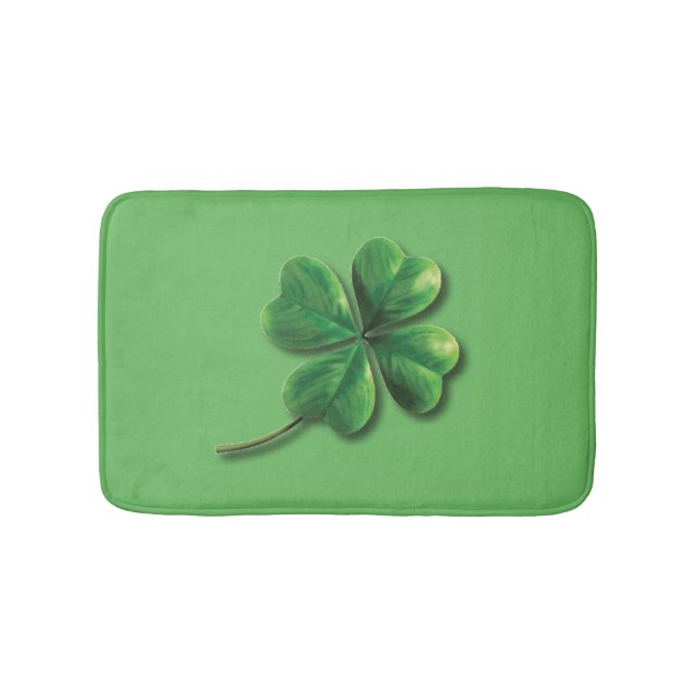 Tapis De Bain Shamrock irlandais vert moderne (Devant)