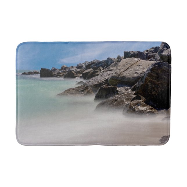 Tapis de bain Shell Island Rocks And Waves (Devant)