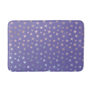 Tapis De Bain Shimmer Dreams Étoiles violet, rose, Mat Bleu Bain