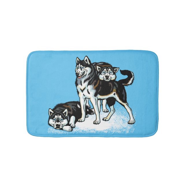 Tapis De Bain sibérien husky (Devant)