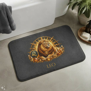 Tapis De Bain Signe du zodiaque Lion Personnalisé