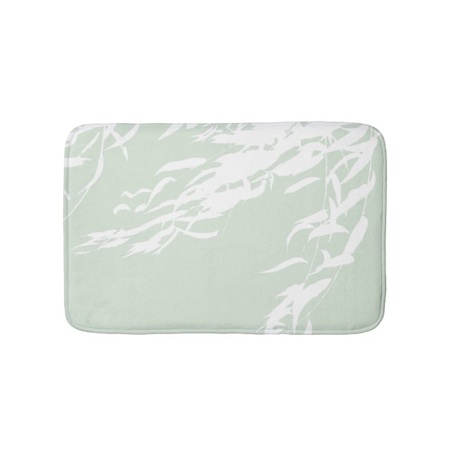 Tapis De Bain Silhouette Willow sur mesure Sea Green (Devant)