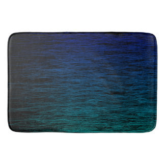 Tapis De Bain Simple Black Blue Turquoise Scribble Texture Abstr