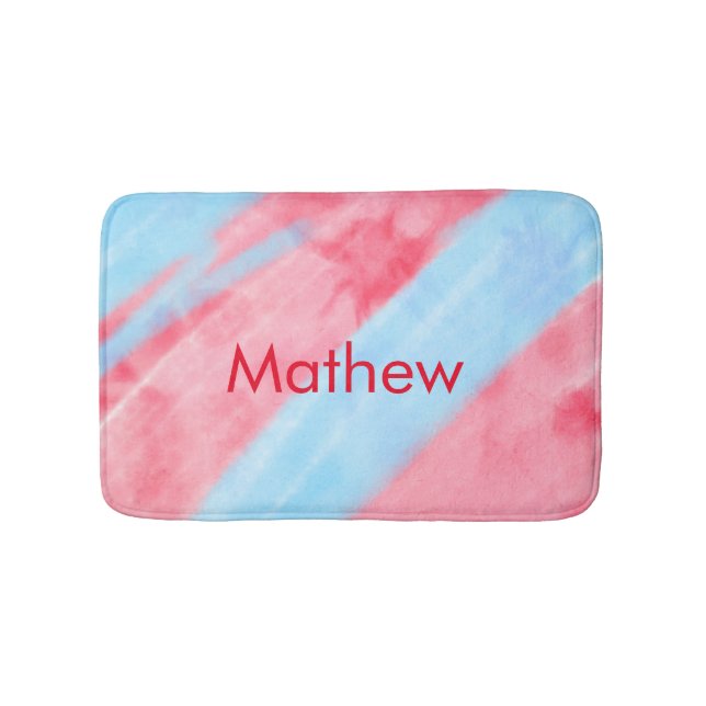 Tapis De Bain simple initial letter mongram add your name red b (Devant)