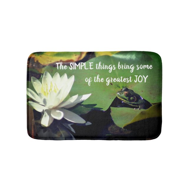 Tapis De Bain Simple Thèmes Frog Citation Inspirationnelle (Devant)