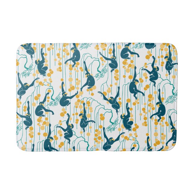 Tapis De Bain Singes Art Déco (automne) (Devant)