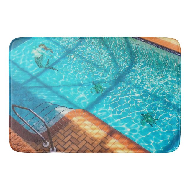 Tapis De Bain Sirène dans une piscine (Devant)