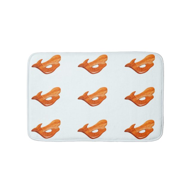 Tapis De Bain sirènes de cerisier sur blanc (Devant)
