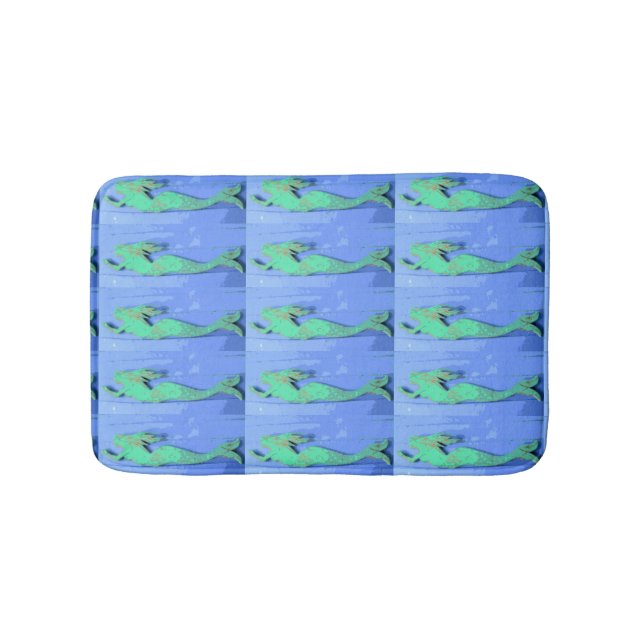 Tapis De Bain sirènes vertes pour la natation (Devant)