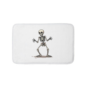 Tapis De Bain Skeleton Doing Dab - Drôle Halloween Dance Shi