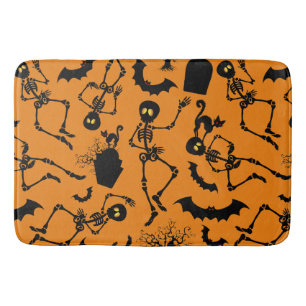 Tapis De Bain Skeletons d'Halloween Macabre Dance