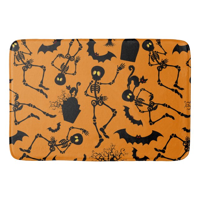 Tapis De Bain Skeletons d'Halloween Macabre Dance (Devant)