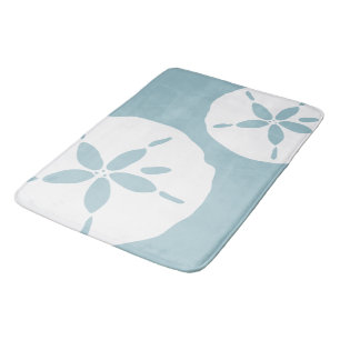 Tapis De Bain Sky Blue Coastal Beach Sable Nautique Dollar