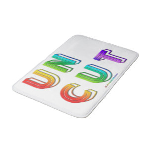Tapis De Bain SlipperyJoe non coupé vibrant vivant néon arc-en-c