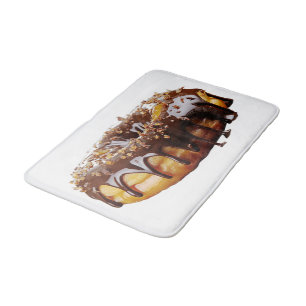 Tapis De Bain SlipperyJoe's beignet décadent recouvert d'un épai