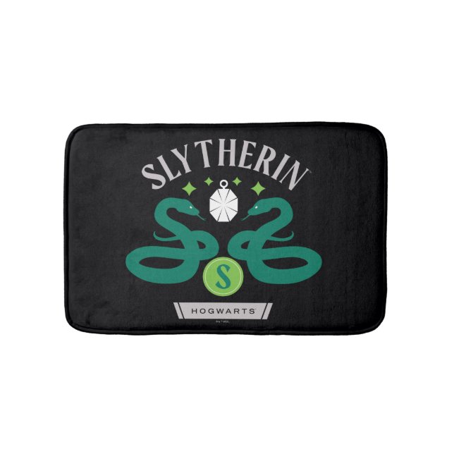 Tapis De Bain SLYTHERIN™ House Double Snake Locket Graphique (Devant)