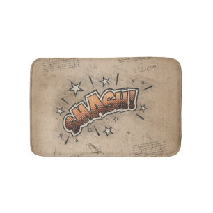 Tapis De Bain SMASH ! Livre de bande dessinée vintage Steampunk