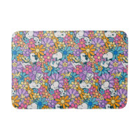 Snoopy & Motif de fleurs de bois