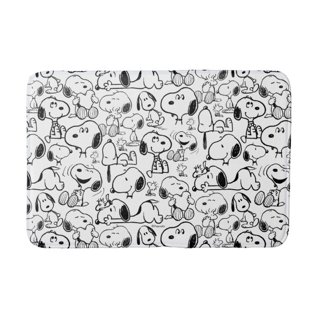 Tapis De Bain Snoopy Smile Giggle Laugh Pattern (Devant)