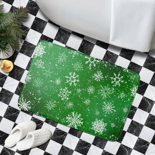 Tapis De Bain Snowflakes blanc Emerald