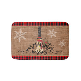 Tapis De Bain Snowman Joyeux Noël avec Plaid et Burap