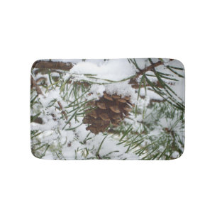 Tapis De Bain Snowy Pine Cone I