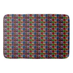 Tapis De Bain Soccer Ball Pop Art Motif,