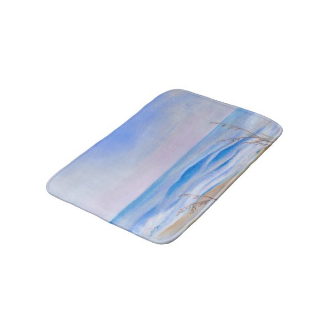 Tapis De Bain Soirée Atlantique Sky Ocean Sea Oats Pastel (Angle)