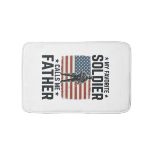 Tapis De Bain Soldat Patriotique Père Chemise Vector Vintage Des