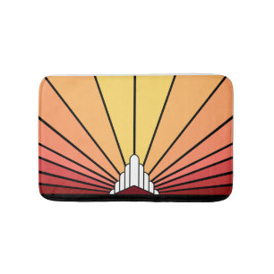 Tapis De Bain Soleil Art déco à l'aube