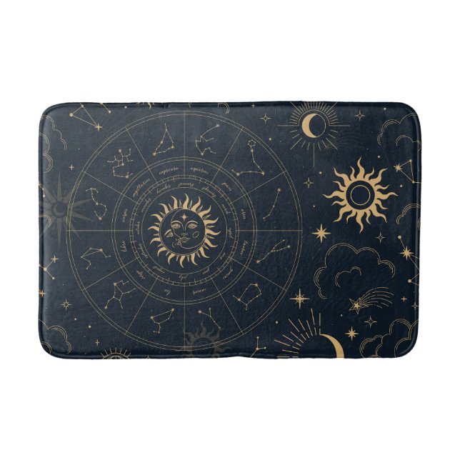 Tapis De Bain Soleil céleste et Lune mystique (Devant)