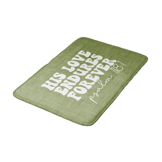 Tapis De Bain Son Amour Endure Pour Jamais De Mat Bain Vert (Angle)