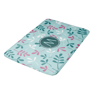 Tapis De Bain Sonde Feuille Asstd Ptn Rose Blanc (Personnalisée)
