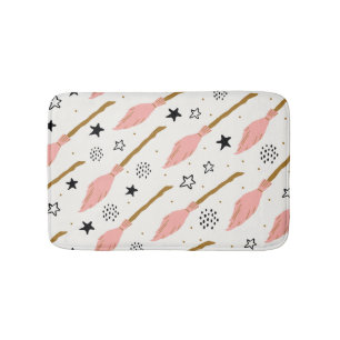 Tapis De Bain Sorcière école Motif de doodle magique