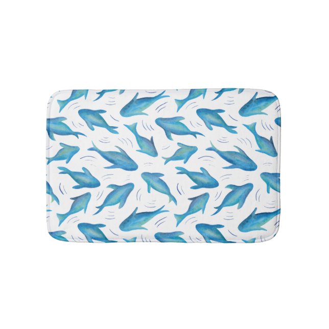 Tapis De Bain Sous la mer requin de l'océan poisson (Devant)