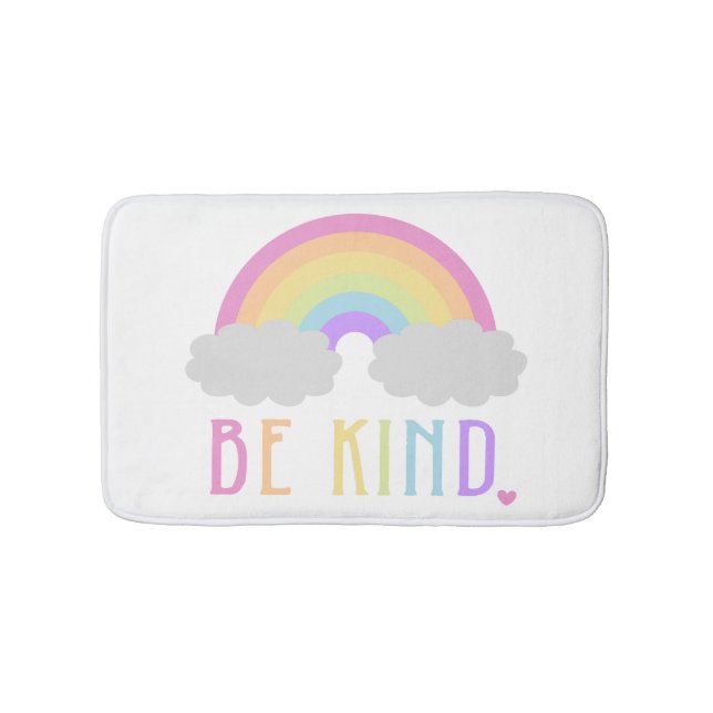 Tapis De Bain Soyez arc-en-ciel en pastel aimable (Devant)