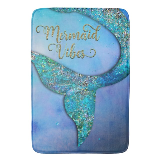 Tapis De Bain Sparkly Ocean Mermaid (devant Vertical)