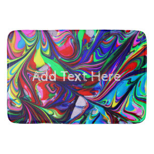 Tapis De Bain Sperges de peinture Abstraites arc-en-ciel