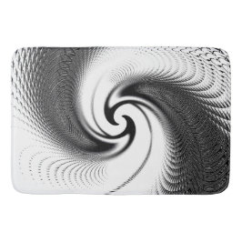 Tapis De Bain Spirale noire et blanche
