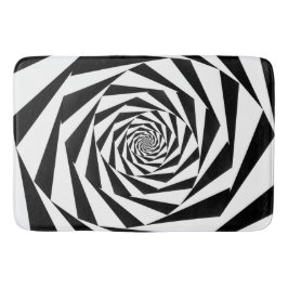 Tapis De Bain Spirale noire et blanche