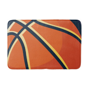 Tapis De Bain Sports Orange Basket-ball
