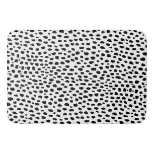 Tapis De Bain Spots dalmatiens (noir/blanc)