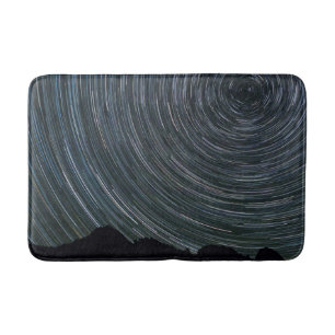 Tapis De Bain Star Trails Around Polaris   Col d'Ingall