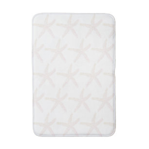 Tapis De Bain Starfish Motifs Plage Nautique Pêche Blanc Cute