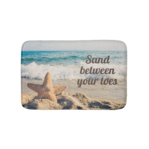 Tapis De Bain Starfish Sandy Beach Océan Sable entre orteils