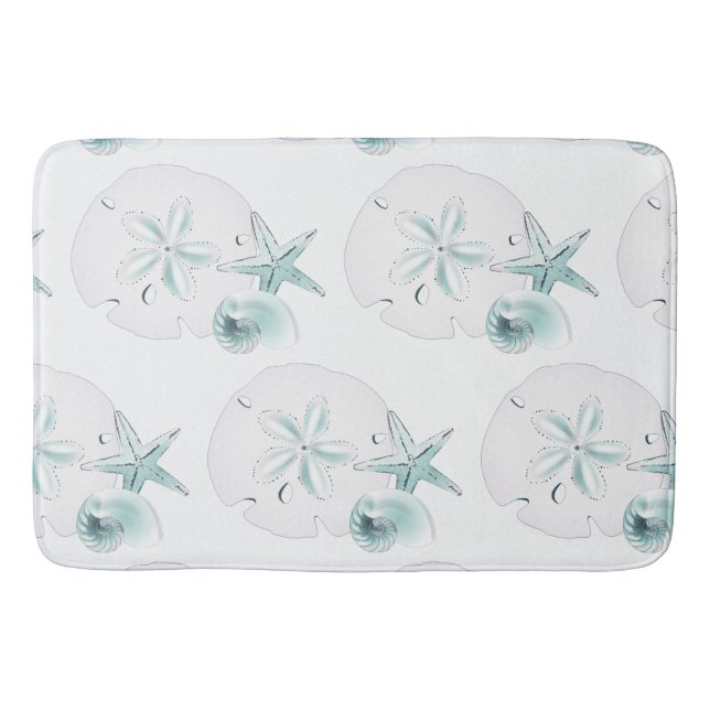 Tapis De Bain Starfish Sea Shells Beach Seashore Elégant moderne (Devant)