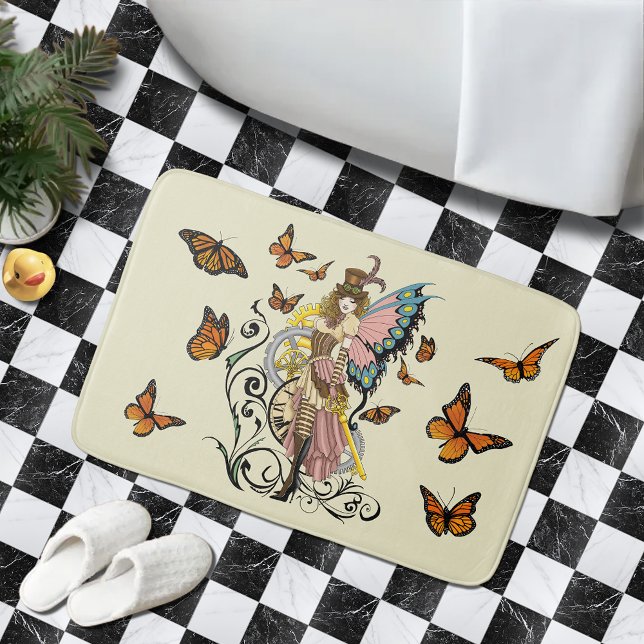 Tapis De Bain Steampunk Fairy Yellow Horloge Entraîneurs (Créateur téléchargé)