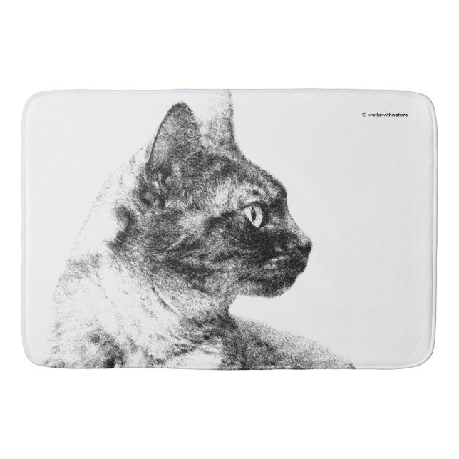 Tapis De Bain Stella le chat gris (Devant)