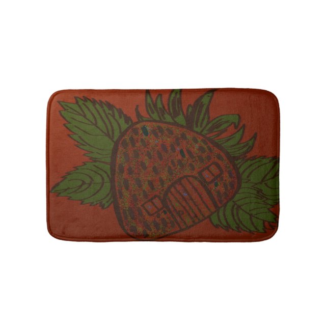 Tapis De Bain Strawberry Home Sweet Home  (Devant)