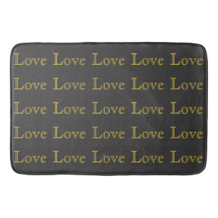 Tapis De Bain Style Gold Grey Classic Love Mariage